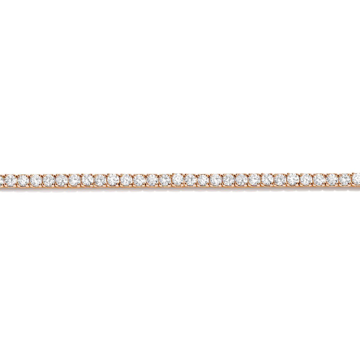 Dazzling Diamond Tennis Necklace 14k 18k Rose Gold 15.5in 16in 5ct (Large)