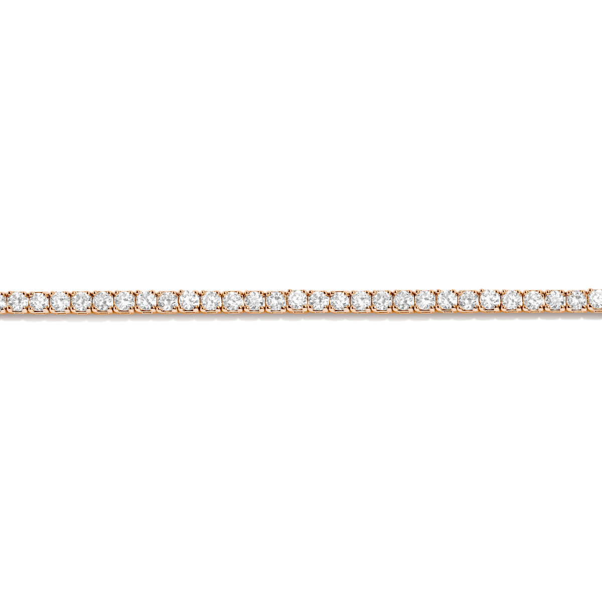 Dazzling Diamond Tennis Necklace 14k 18k Rose Gold 15.5in 16in 5ct (Large)