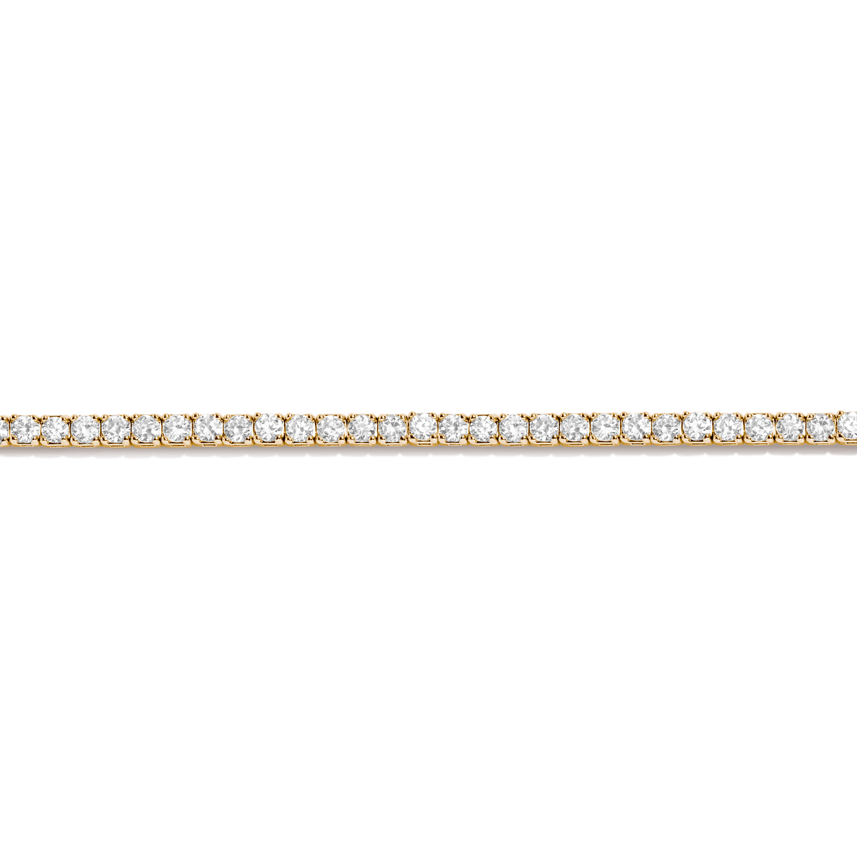 Dazzling Diamond Tennis Necklace 14k 18k Yellow Gold 15.5in 16in 5ct (Large)