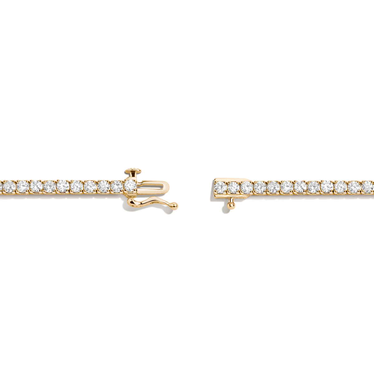 Dazzling Diamond Tennis Necklace 14k 18k Yellow Gold 15.5in 16in 5ct (Large)