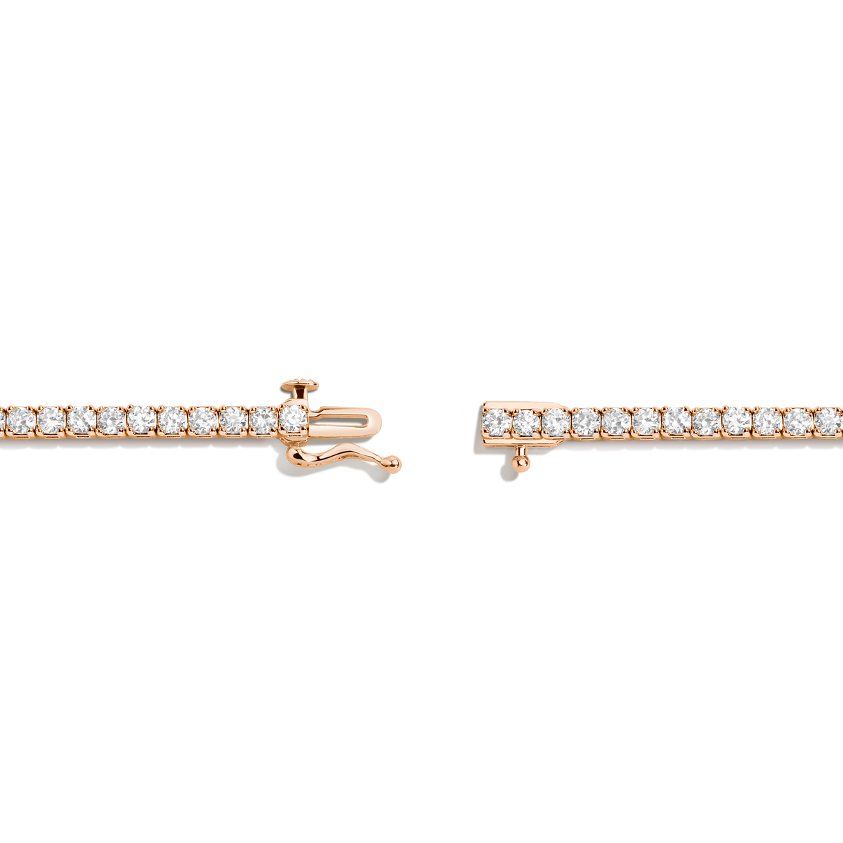 Dazzling Diamond Tennis Necklace 14k 18k Rose Gold 15.5in 16in 5ct (Large)