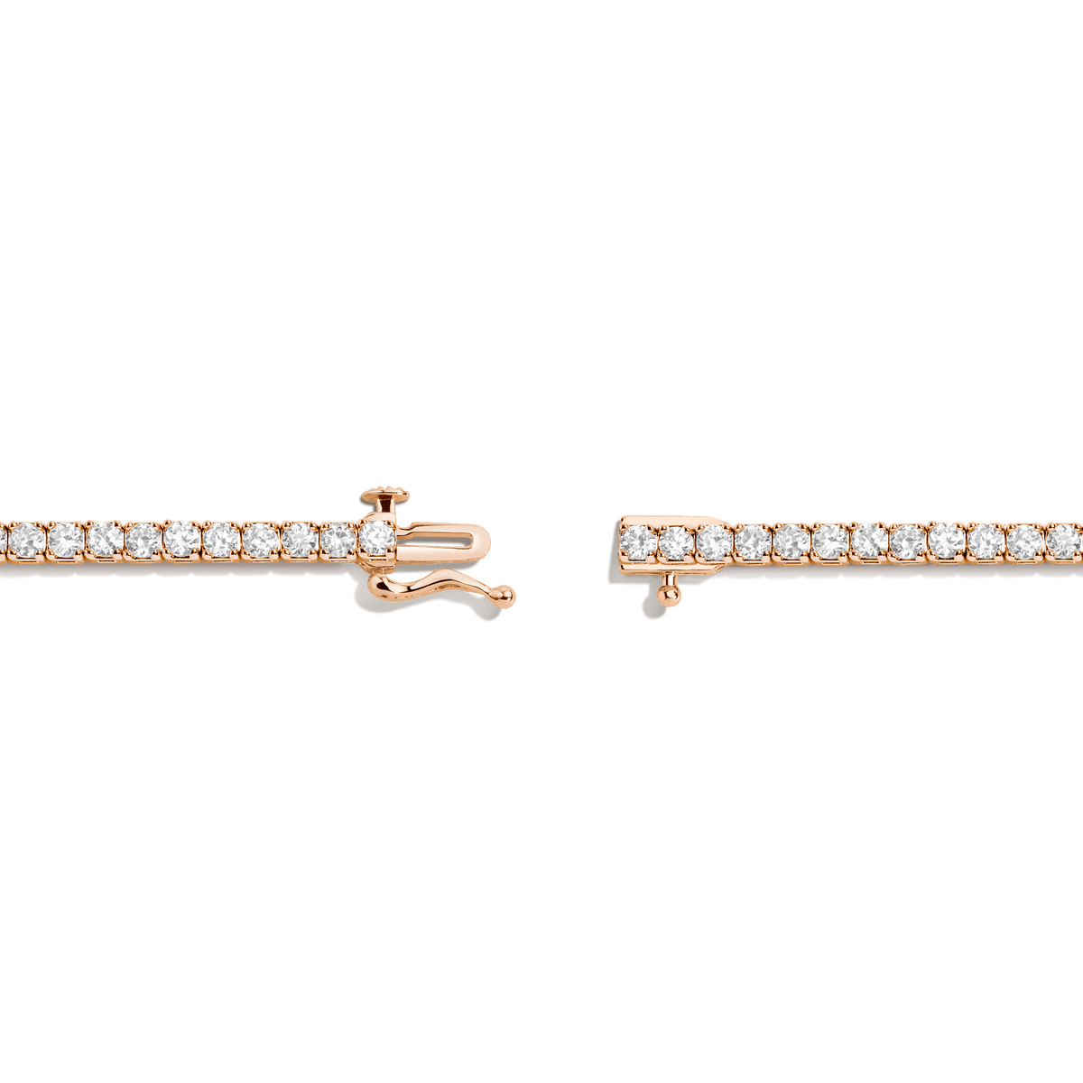 Dazzling Diamond Tennis Necklace 14k 18k Rose Gold 15.5in 16in 5ct (Large)