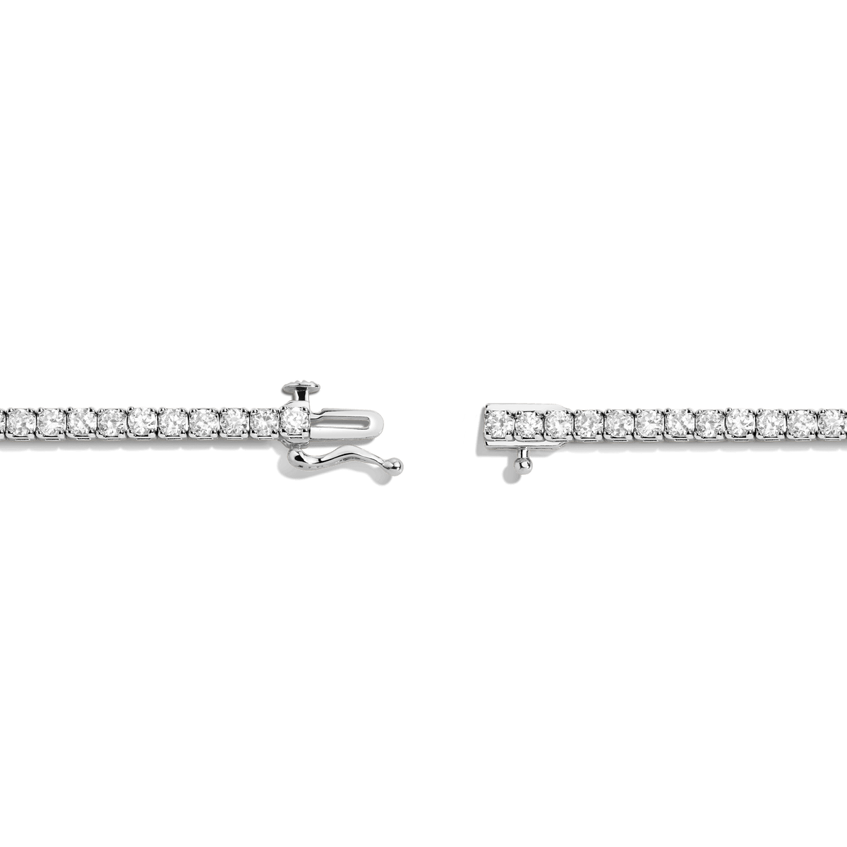 Dazzling Diamond Tennis Necklace 14k 18k White Gold 15.5in 16in 5ct (Large)