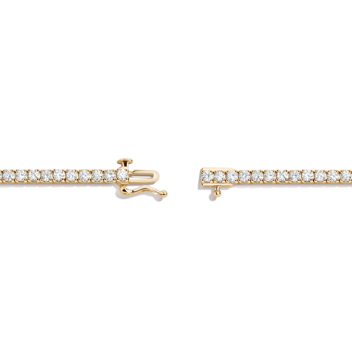 Dazzling Diamond Tennis Necklace 14k 18k Yellow Gold 15.5in 16in 5ct (Large)