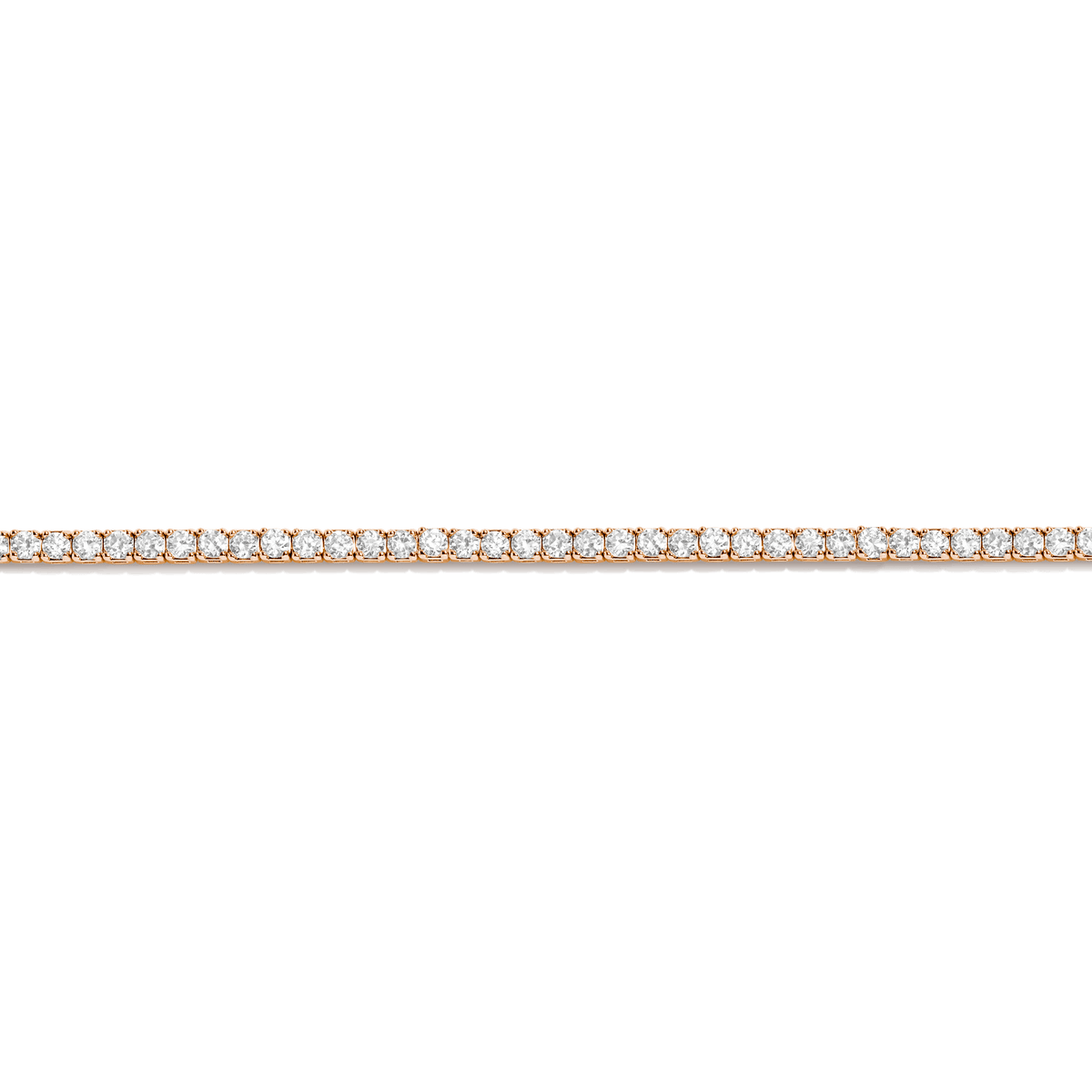 Dazzling Diamond Tennis Necklace 14k 18k Rose Gold 15.5in 16in 3ct (Medium)