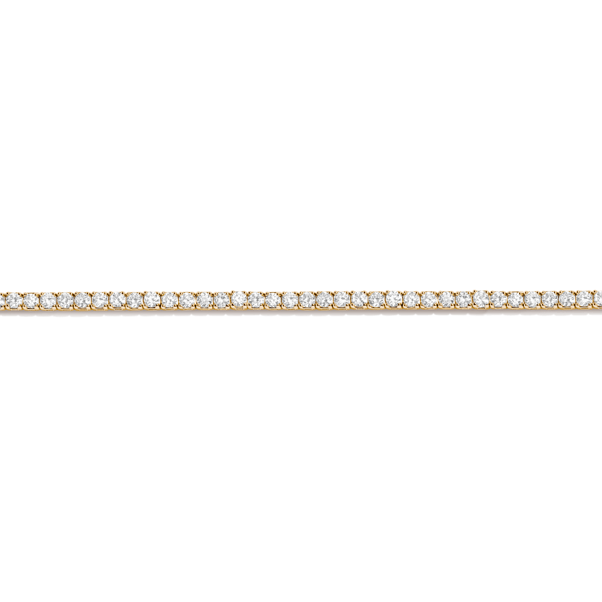 Dazzling Diamond Tennis Necklace 14k 18k Yellow Gold 15.5in 16in 3ct (Medium)