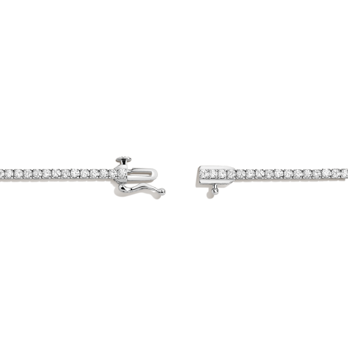 Dazzling Diamond Tennis Necklace 14k 18k White Gold 15.5in 16in 3ct (Medium)