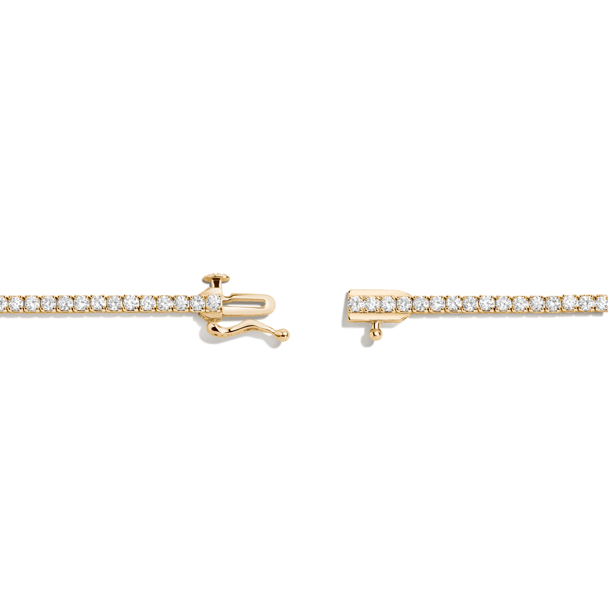Dazzling Diamond Tennis Necklace 14k 18k Yellow Gold 15.5in 16in 3ct (Medium)