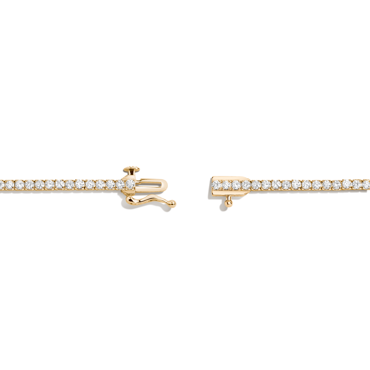 Dazzling Diamond Tennis Necklace 14k 18k Yellow Gold 15.5in 16in 3ct (Medium)