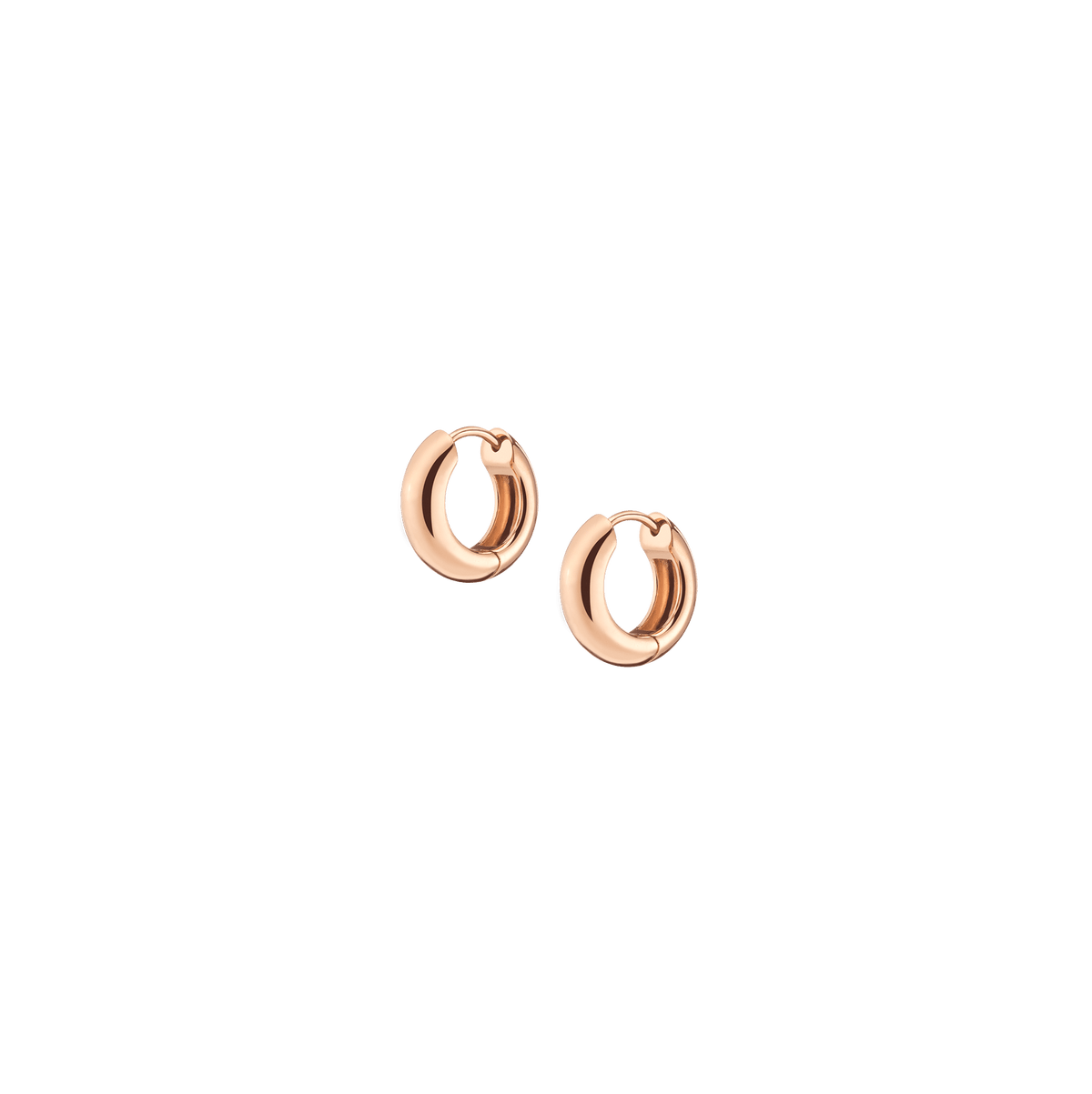 Small Gold Chunky Hinged Hoop Earrings Vermeil 14K 18K Rose Gold Single Pair First
