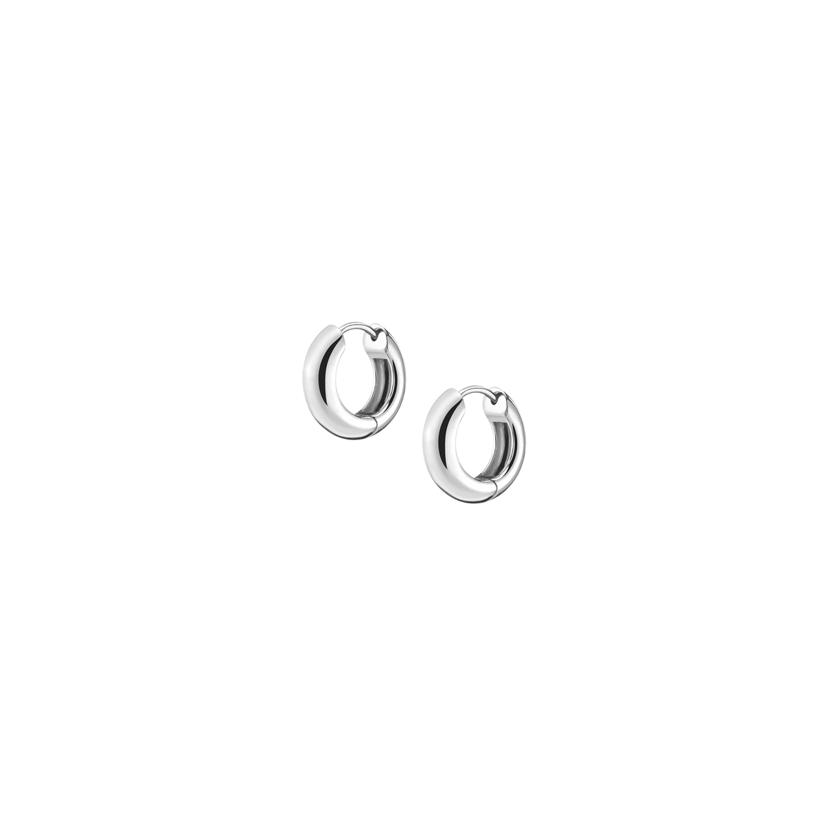 Small Gold Chunky Hinged Hoop Earrings Vermeil 14K 18K White Gold Single Pair First