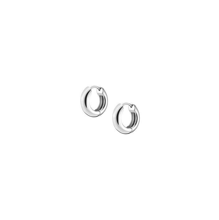 Small Gold Chunky Hinged Hoop Earrings Vermeil 14K 18K White Gold Single Pair First