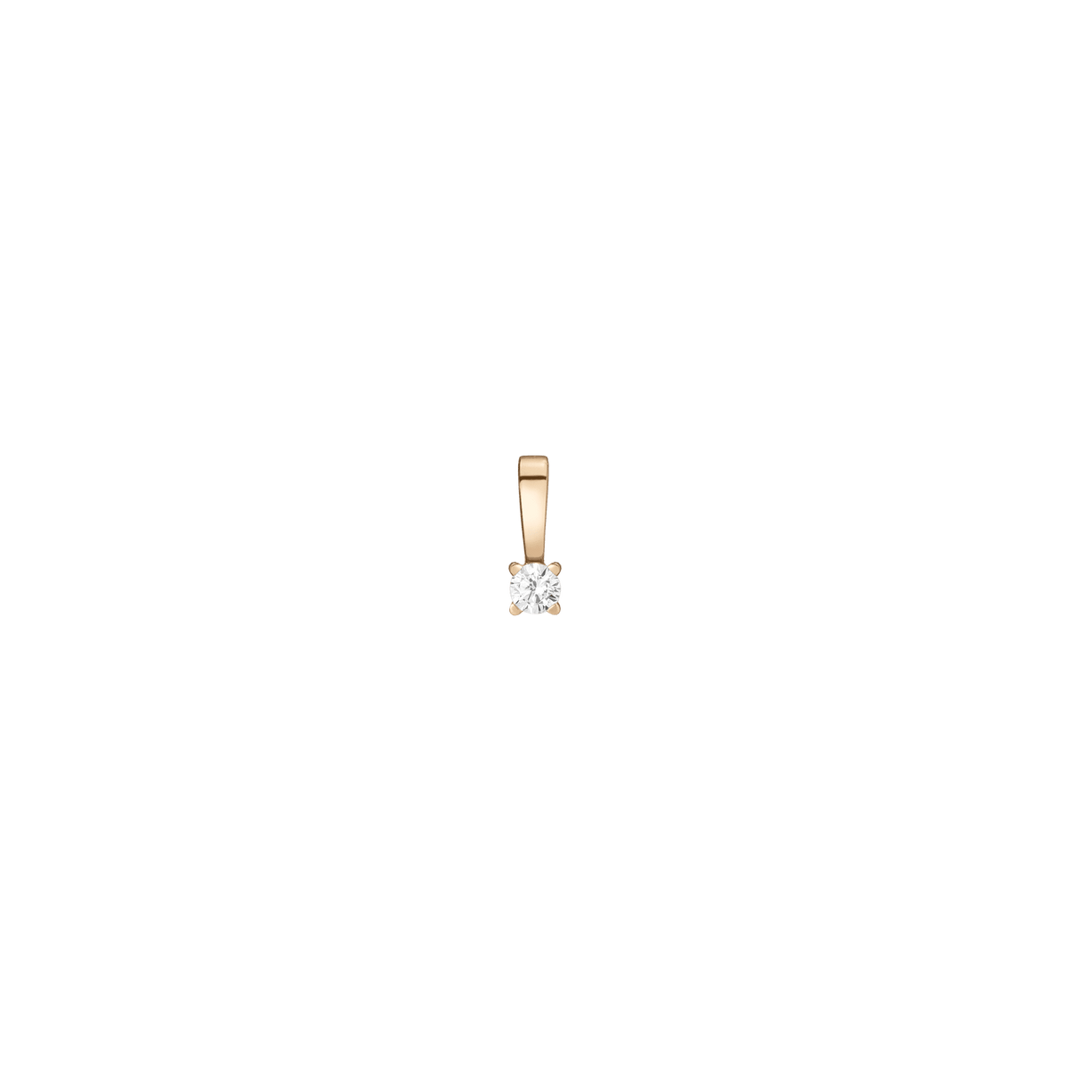 Diamond Solitaire Pendant 14k Yellow Gold 0.25ct Lab-grown Natural