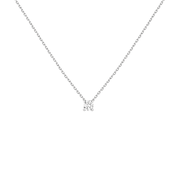 Diamond Solitaire Necklace 14k White Gold 0.50ct Lab-grown Natural First