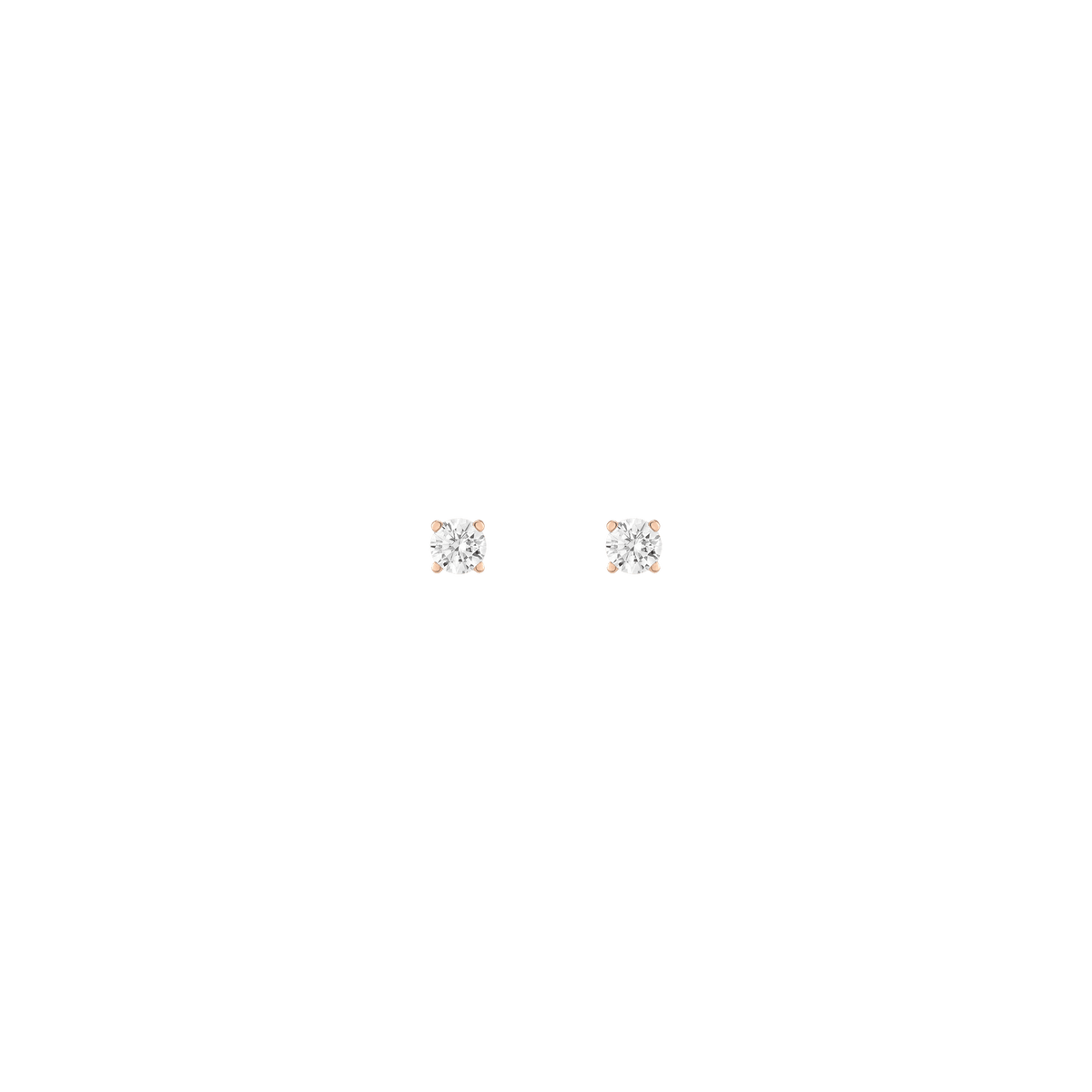 Diamond Stud Earrings - Lab 14k Rose Gold 1.00ct Pair Single First