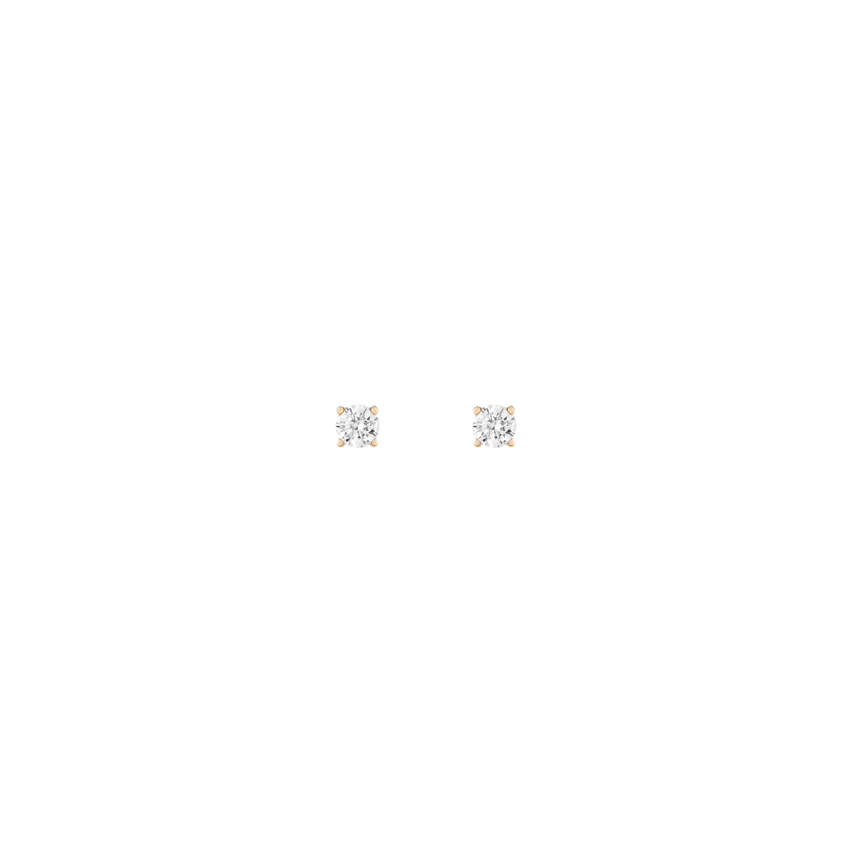 Diamond Stud Earrings - Lab 14k Yellow Gold 1.00ct Pair Single First