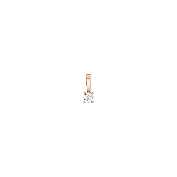 Diamond Solitaire Pendant 14k Rose Gold 0.50ct Lab-grown Natural First