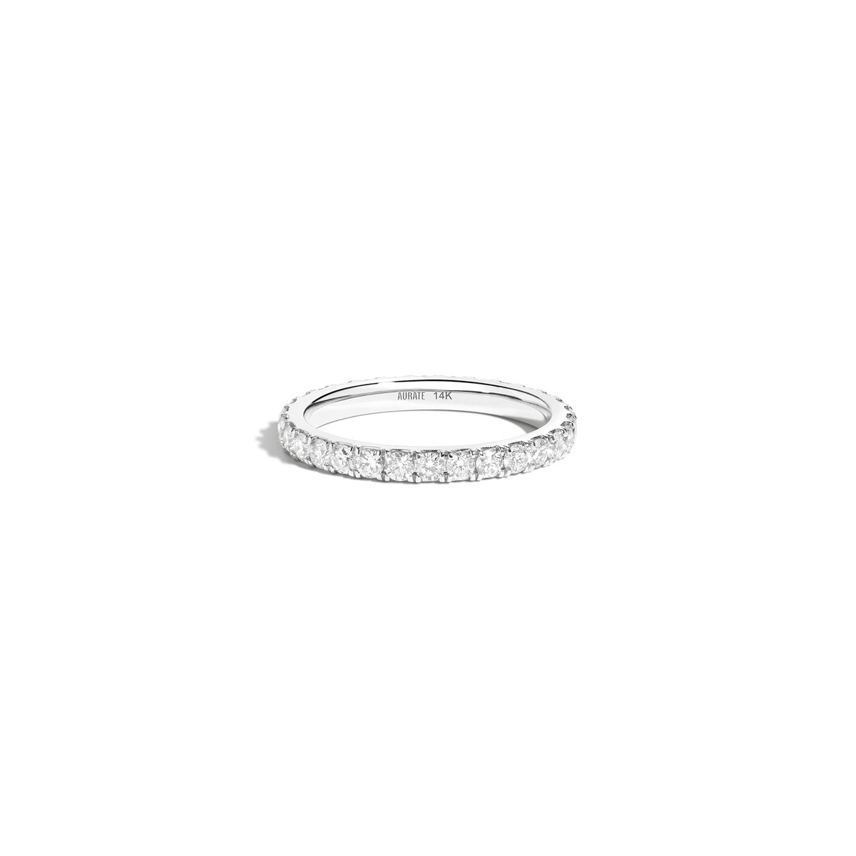 Round Diamond Eternity Ring 14k 18k White Gold Lab-grown Natural
