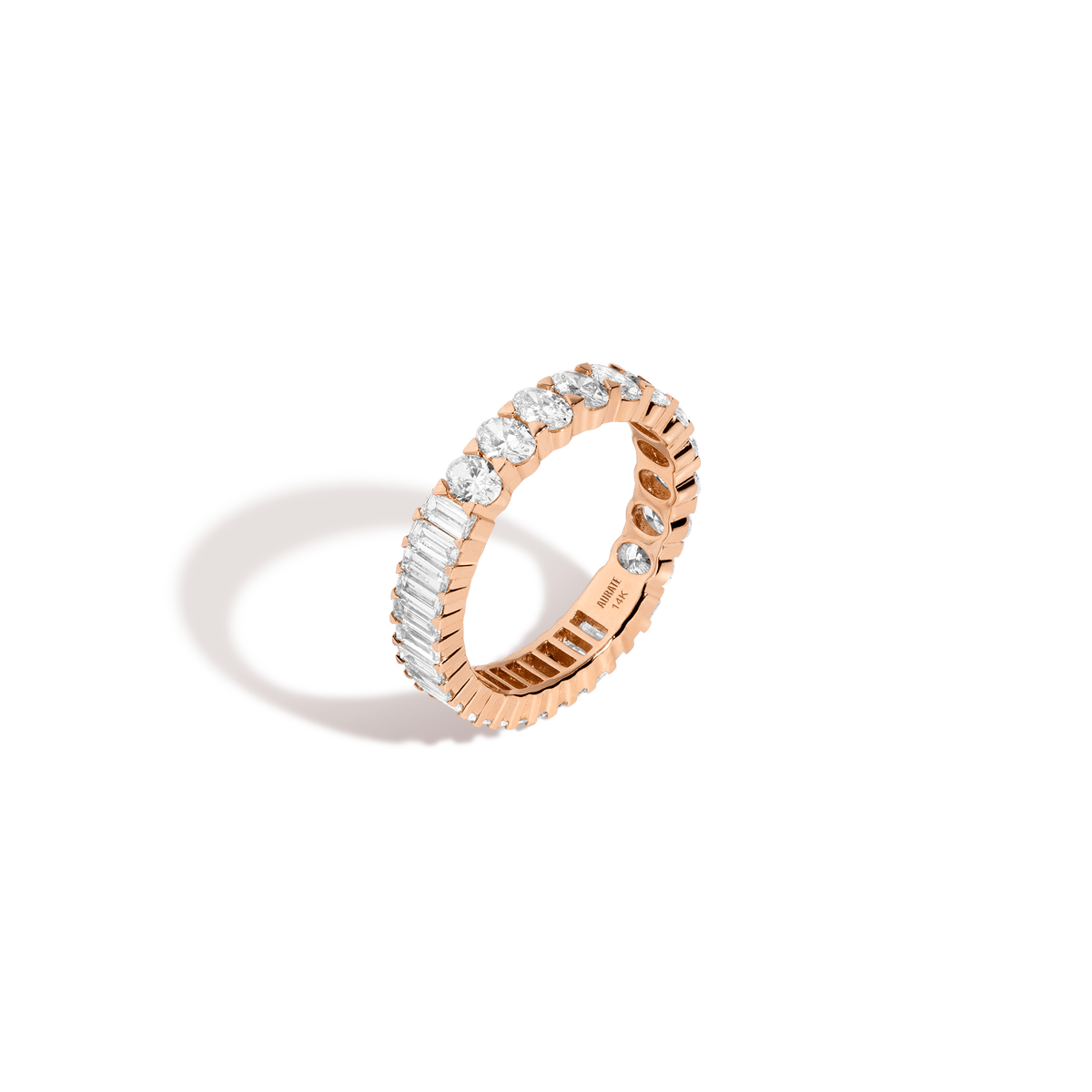 Two-in-One Diamond Eternity Ring 14k 18k Rose Gold First Lab-grown First