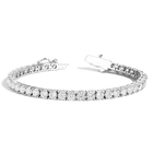 Lab Grown White Sapphire Tennis Bracelet