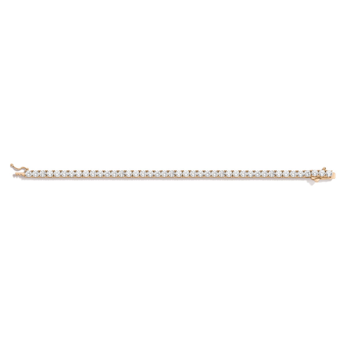 White Sapphire Tennis Bracelet Vermeil Yellow Gold 6in (XS) 6.5in (S) 7in (M) 10ct