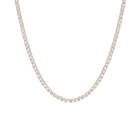 Lab Grown White Sapphire Tennis Necklace