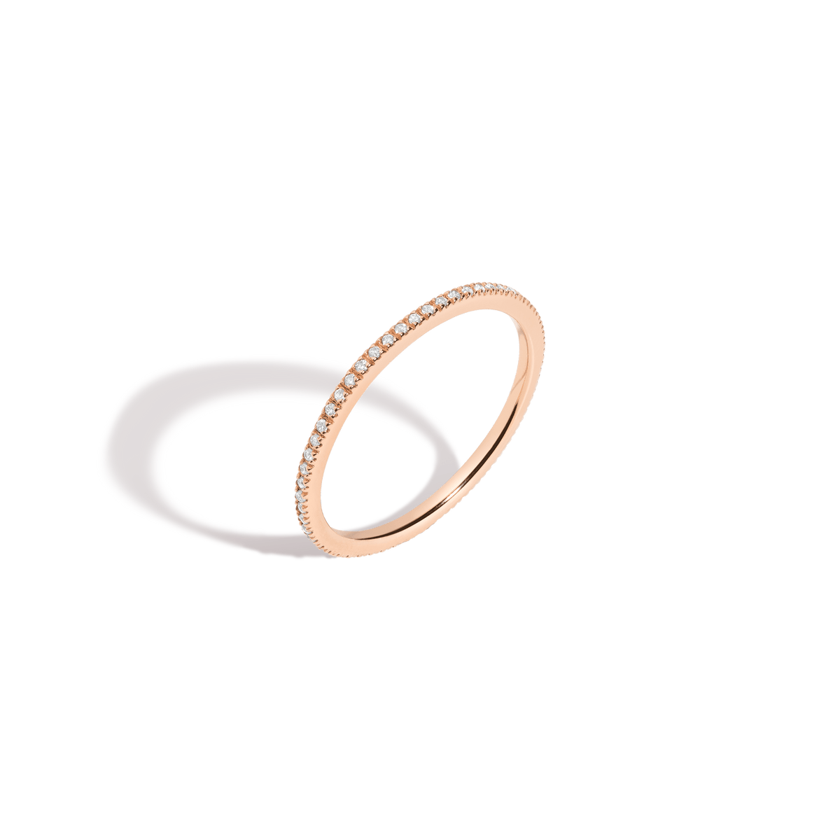Pavé Diamond Eternity Ring - Lab 14k Rose Gold 0.125ct