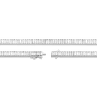 Lab Grown White Sapphire Baguette Tennis Necklace
