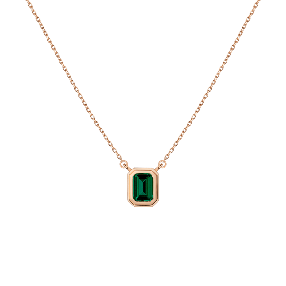 Emerald Heirloom Necklace Vermeil 14k 18k Rose Gold First