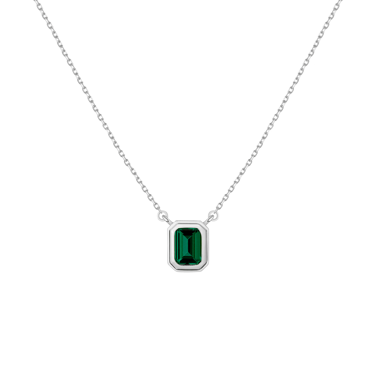 Emerald Heirloom Necklace Vermeil 14k 18k White Gold First