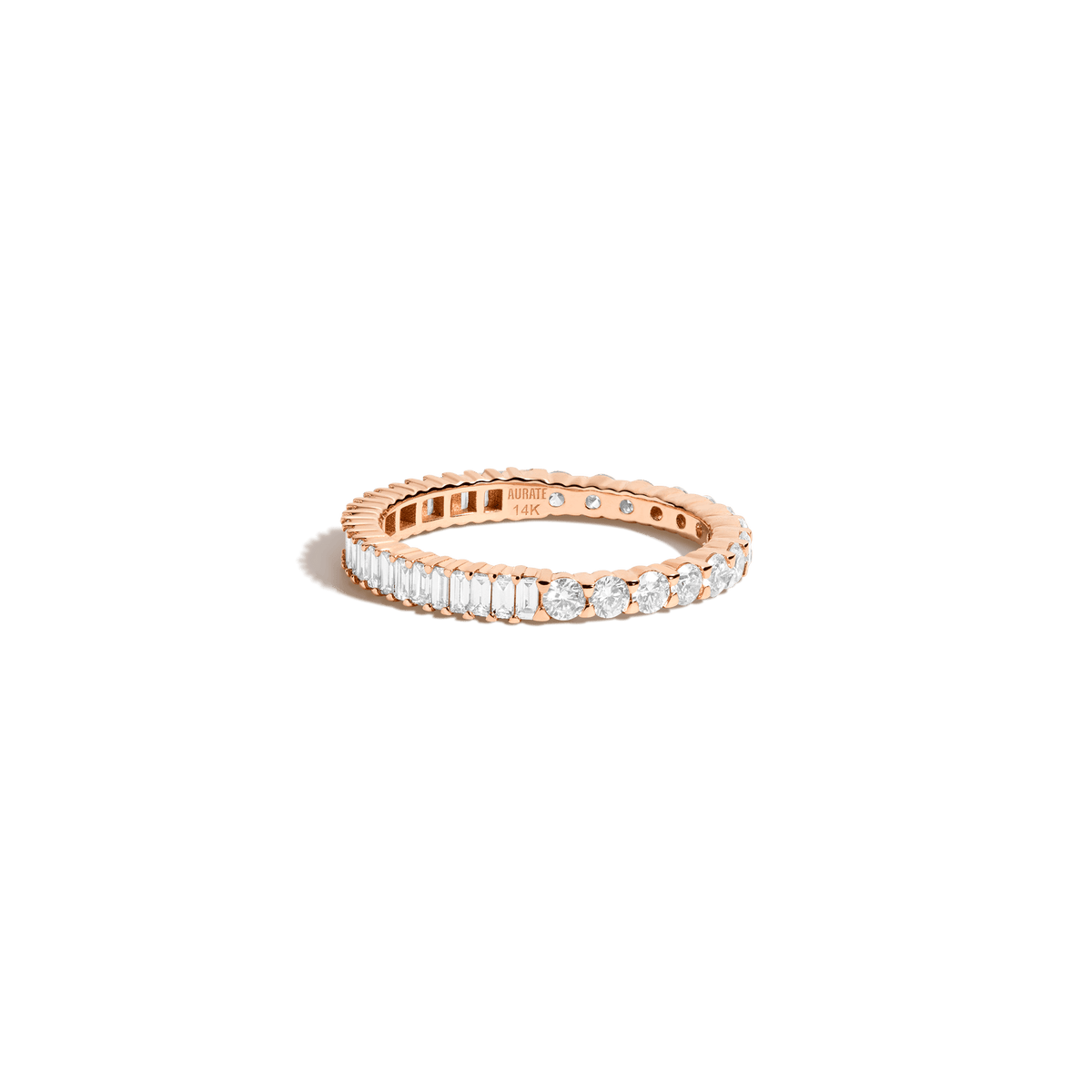 Two-in-One Mini Diamond Eternity Ring 14k 18k Rose Gold First