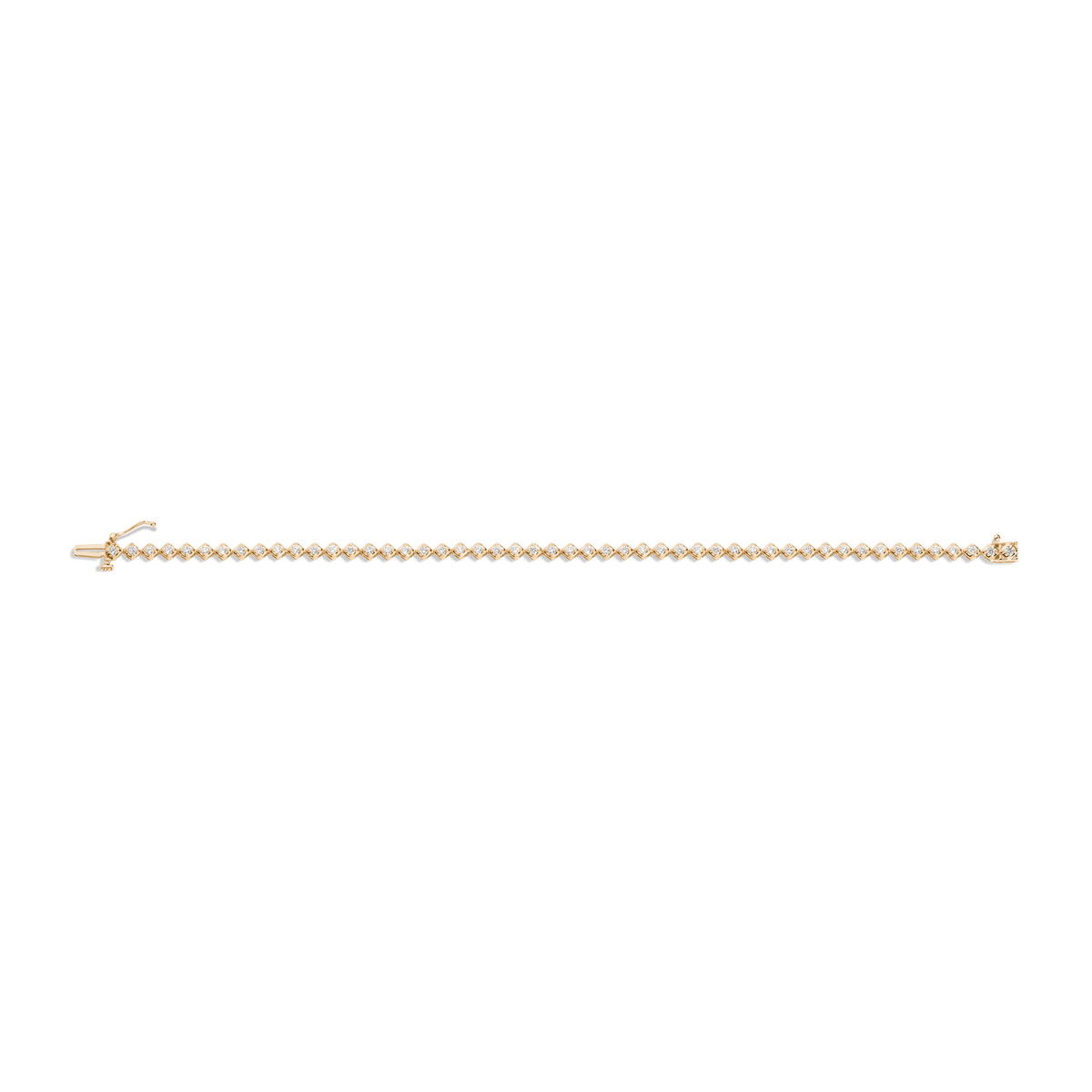 Petite Lab Grown Diamond Tennis Bracelet 14k Yellow Gold 6in 6.5in 7in 7.5in