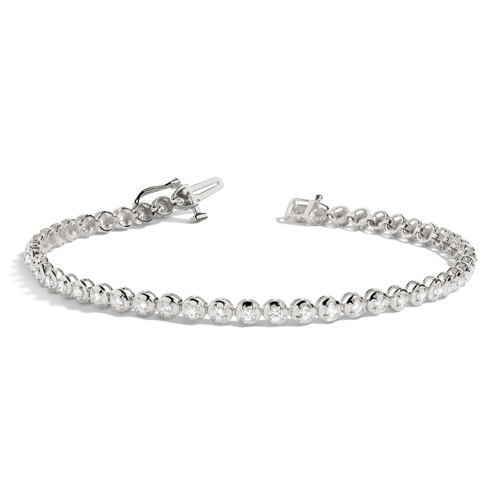 Mini Lab Grown Diamond Tennis Bracelet 14k White Gold 6in 6.5in 7in 7.5in First