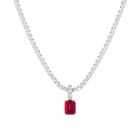 Emerald Cut Tennis Charm Pendant