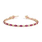 Aurate x Marilyn Monroe: Lab Grown Red Marquise Tennis Bracelet