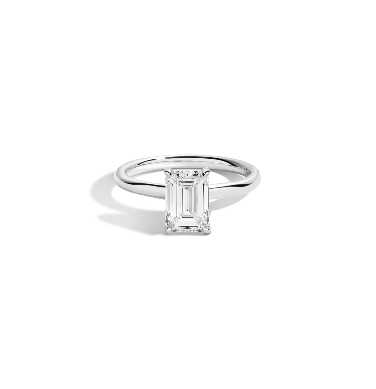 2ct Emerald Lab Grown Diamond Solitaire Ring 14k 18k Platinum White Gold First