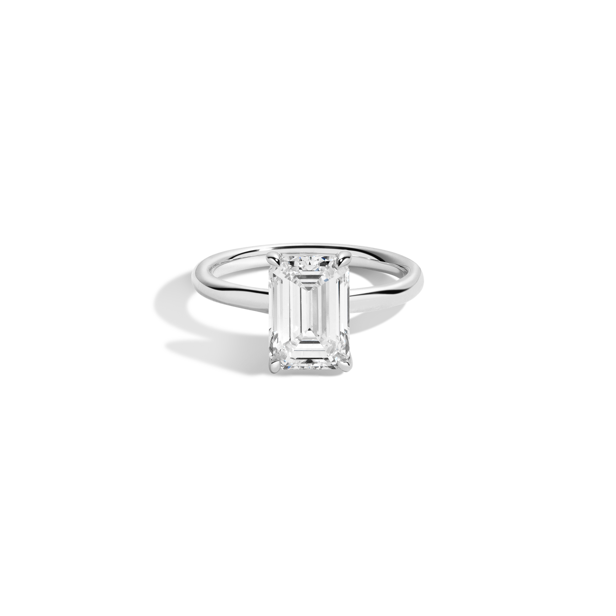 3ct Emerald Lab Grown Diamond Solitaire Ring 14k 18k Platinum White Gold First