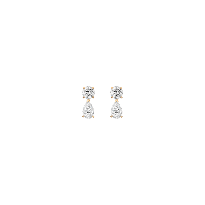 Lab Grown Diamond Pear Drop Earrings 14k Yellow Gold 2ct First