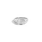 3ct Emerald Lab Grown Diamond Floating Signet Ring
