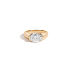 2ct Oval Lab Grown Diamond Floating Signet Ring