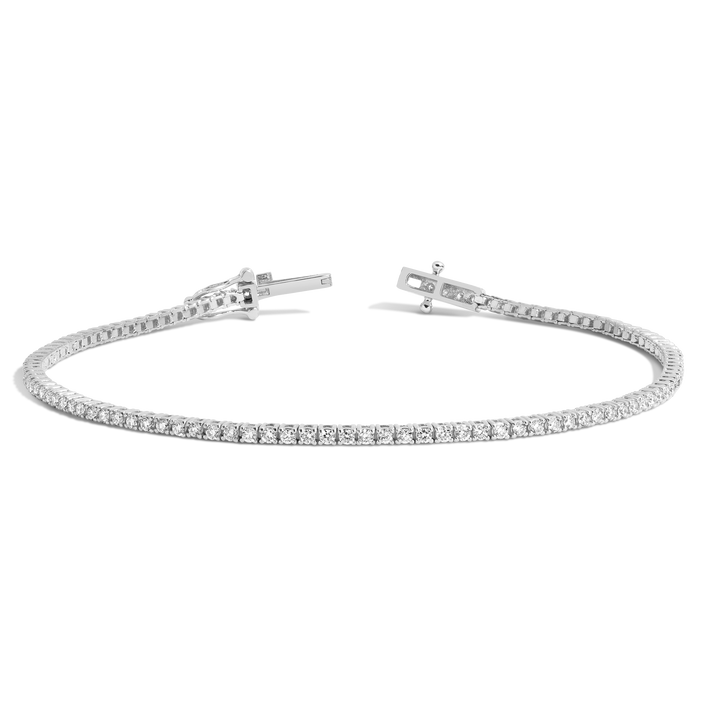1.5ct Lab Grown Diamond Tennis Bracelet 14k White Gold 7in First