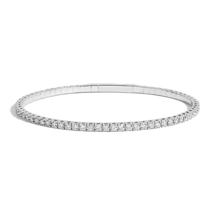 2ct Lab Grown Diamond Flex Tennis Bracelet 14k White Gold 7in First