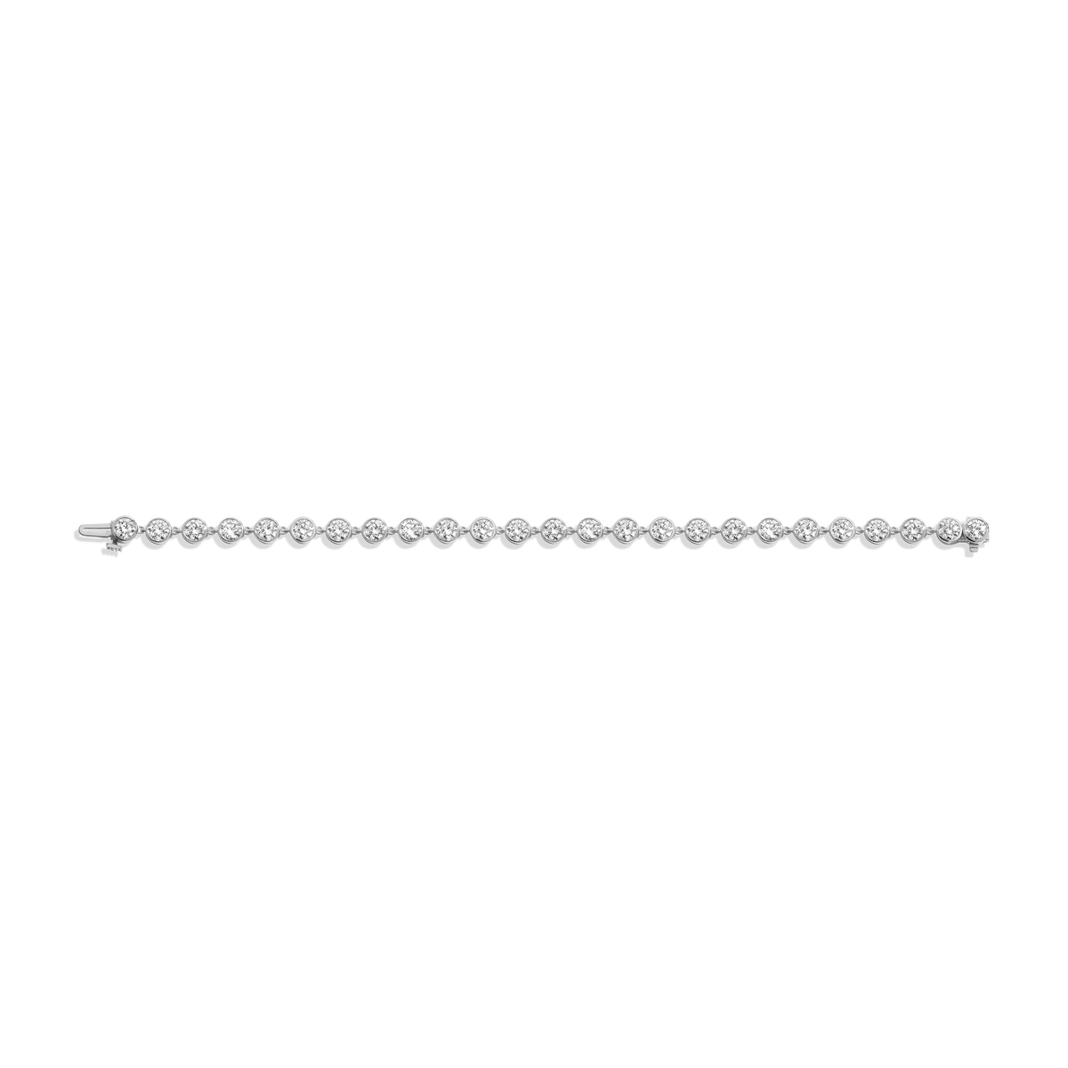7ct Lab Grown Diamond Tennis Chain Bracelet 14k White Gold 7in