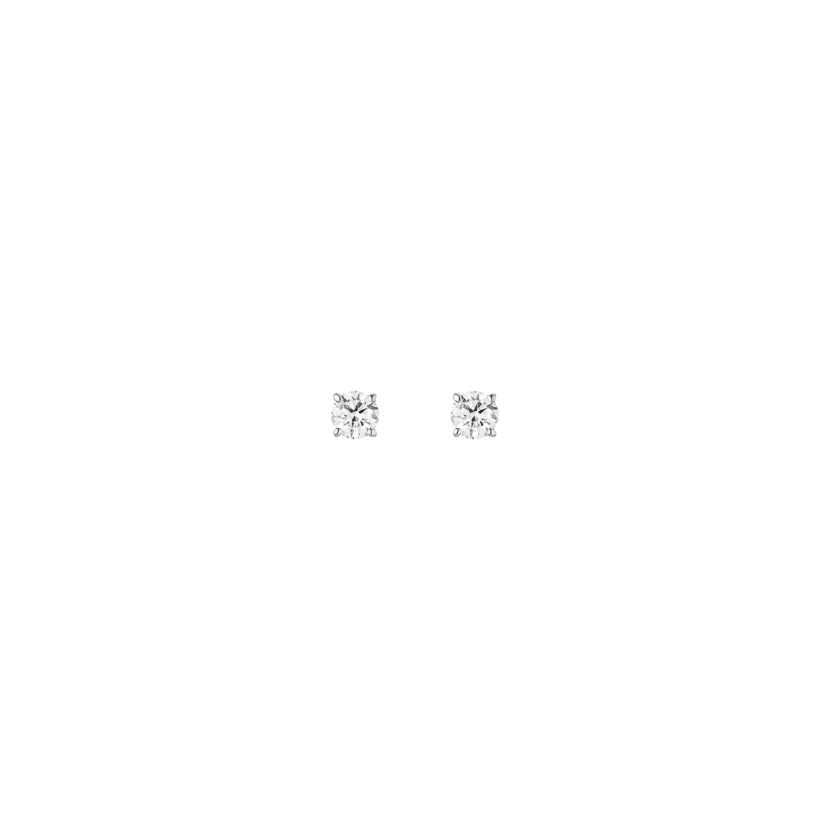 1ct Round Lab Grown Diamond Stud Earrings 14k White Gold Pair First