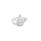 3ct Pear Lab Grown Diamond Bezel Ring