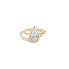 2ct Pear Lab Grown Diamond Bezel Ring