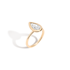 2ct Pear Lab Grown Diamond Bezel Ring