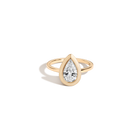 1ct Pear Lab Grown Diamond Bezel Ring