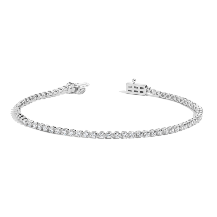 3ct Lightweight Lab Grown Diamond Tennis Bracelet 14k White Gold 6in 6.5in 7in 7.5in First