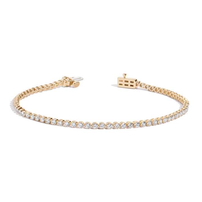 3ct Lightweight Lab Grown Diamond Tennis Bracelet 14k Yellow Gold 6in 6.5in 7in 7.5in First